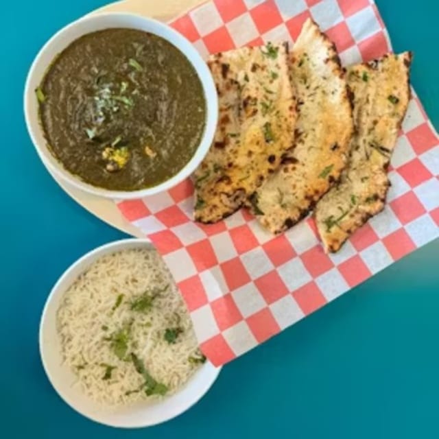 Shrimp Saag Curry.