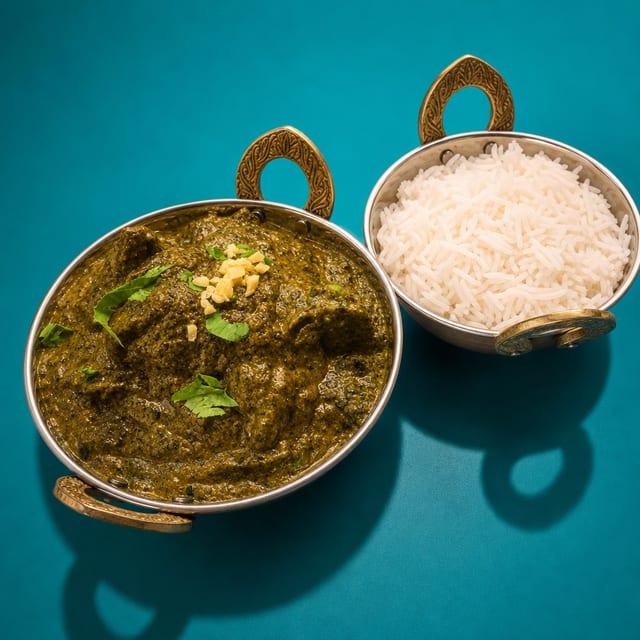 Goat Saag Curry.