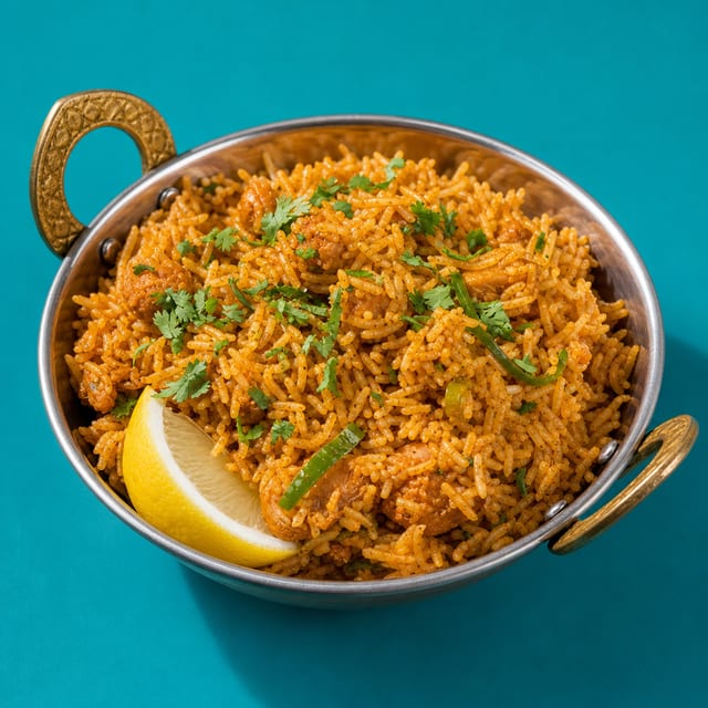 Shrimp Biryani.