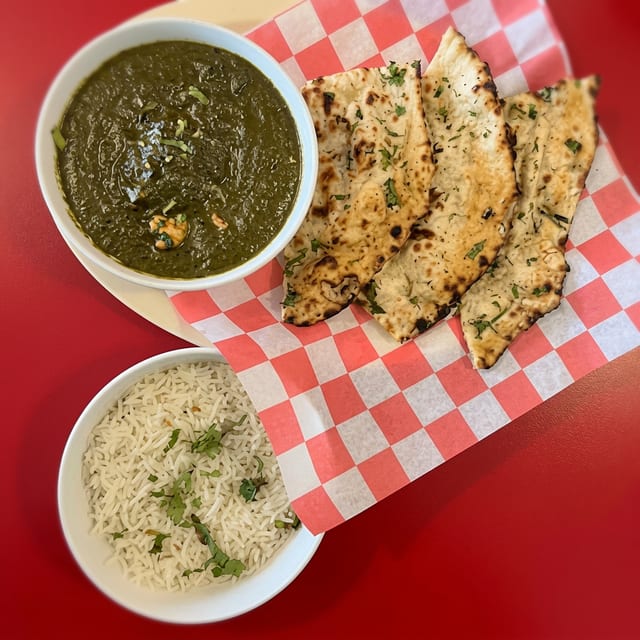 Shrimp Saag Curry.