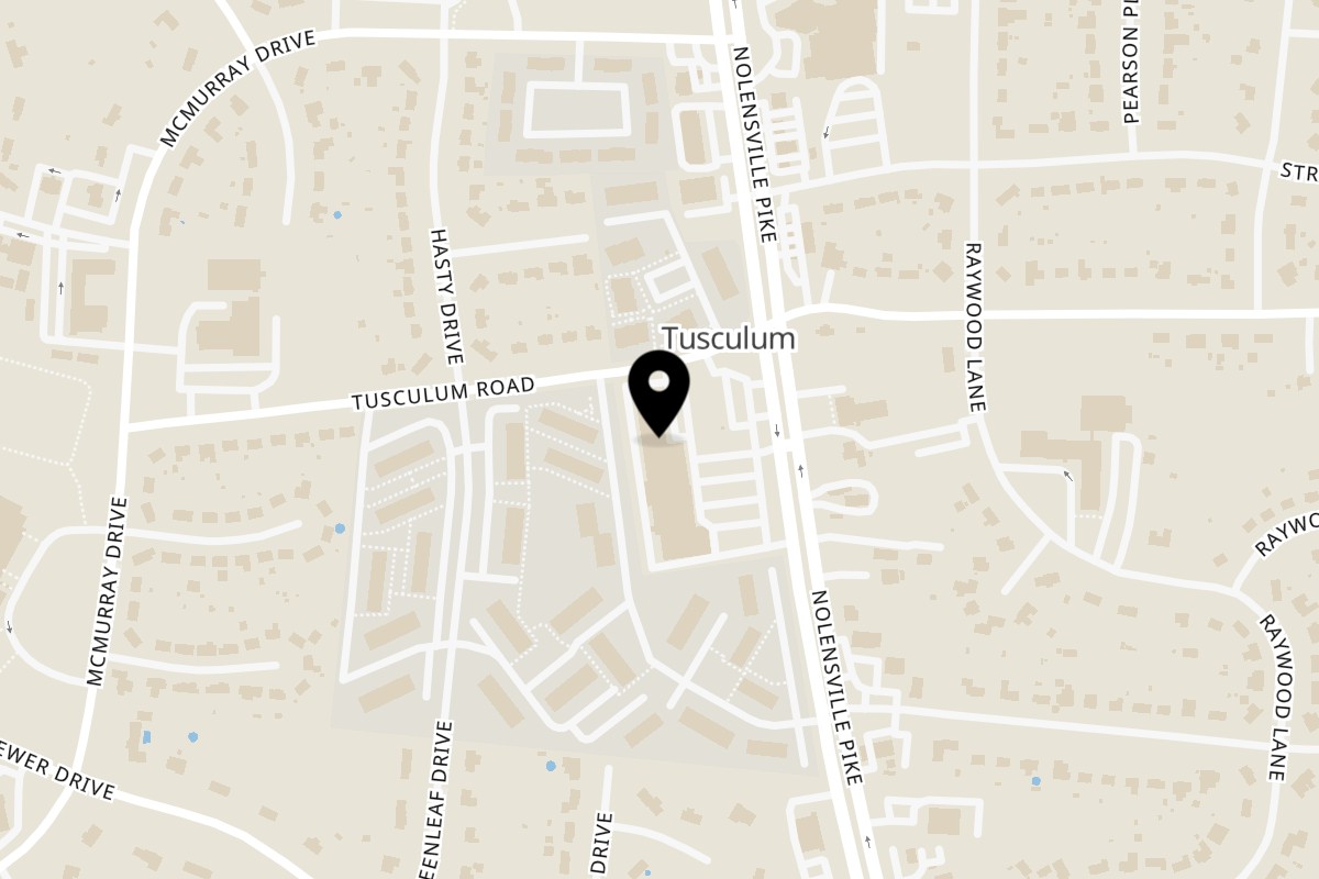 Map showing the location of Curry Corner on 5119 Nolensville Pk in Nashville